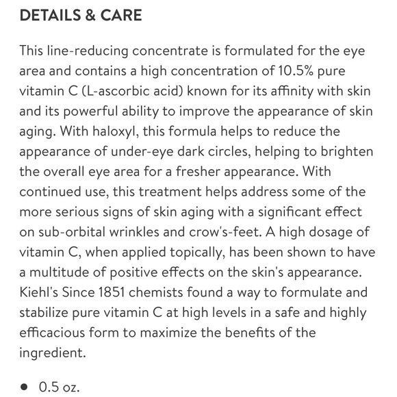 Kiehl’s Line Reducing Eye Brightening Concentrate - Picture 4 of 8
